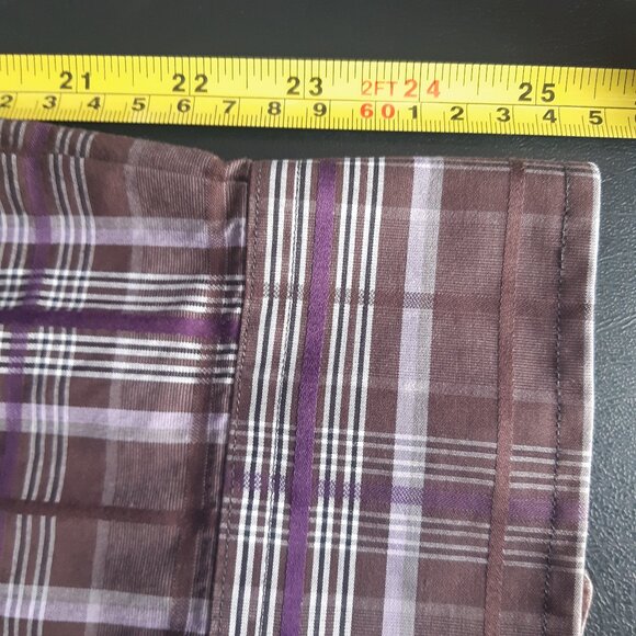 Harry Rosen SZ M Purple Plaid Lightweight Cotton LS Men's Button Up Shirt - Picture 13 of 14